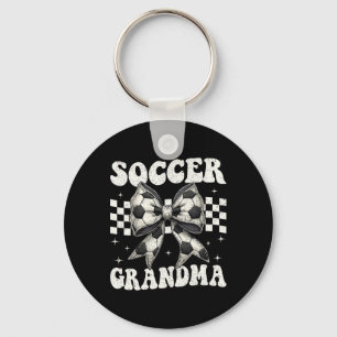 Soccer Grandma Funny Coquette Bow Soccer Grandma  Key Ring