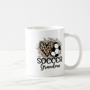 Soccer Grandma Funny Leopard Heart Proud Soccer Gr Coffee Mug