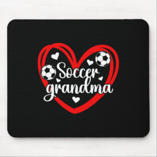 Soccer Grandma Heart Grandma Of A Soccer Player Gr Mouse Pad