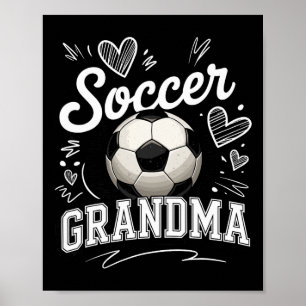 Soccer Grandma Heart Ll Stadium Supporter Poster