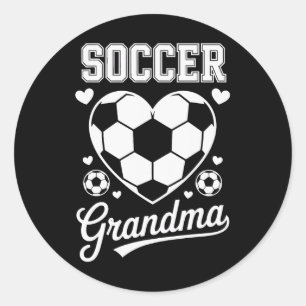 Soccer Grandma Supporting Youth Soccer Players Lif Classic Round Sticker