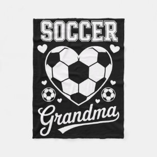 Soccer Grandma Supporting Youth Soccer Players Lif Fleece Blanket