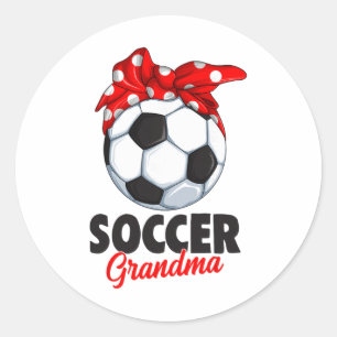 Soccer Grandma Women Classic Round Sticker