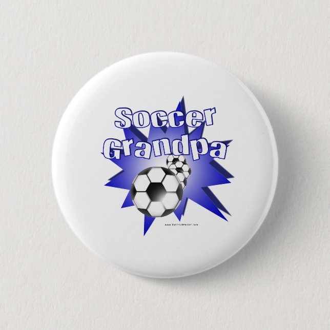 Soccer Grandpa 6 Cm Round Badge (Front)