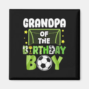 Soccer Grandpa Birthday Boy Party Soccer Family Ma Magnet