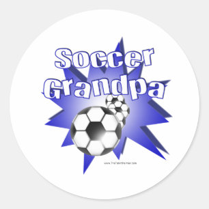 Soccer Grandpa Classic Round Sticker