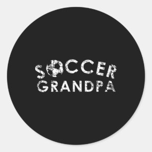 Soccer Grandpa Cool Team Player Fan Gift Classic Round Sticker
