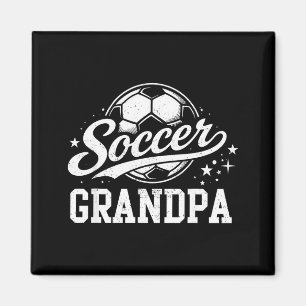 Soccer grandpa family matching soccer lovers magnet