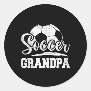 Soccer Grandpa Soccer Player Game Day Father's Day Classic Round Sticker