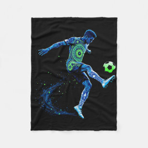 Soccer Grandpa Soccer Player Game Day Father's Day Fleece Blanket