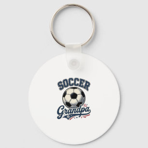 Soccer Grandpa Vintage Engraving Shirt Design_1 Key Ring