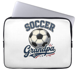 Soccer Grandpa Vintage Engraving Shirt Design_1 Laptop Sleeve