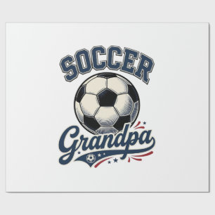 Soccer Grandpa Vintage Engraving Shirt Design_1 Wrapping Paper