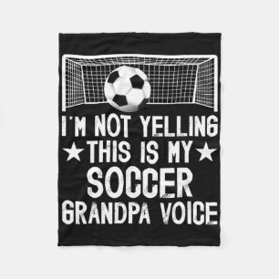 Soccer Grandpa Voice Grandpa Of A Soccer Player Gr Fleece Blanket
