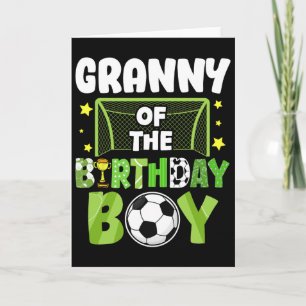 Soccer Granny Birthday Boy Party Soccer Family Mat Card