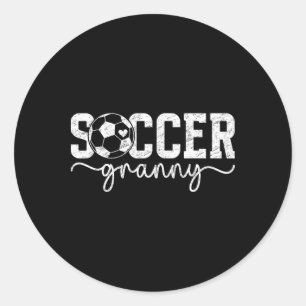 Soccer Granny Grandma Proud Granny Of A Soccer Pla Classic Round Sticker