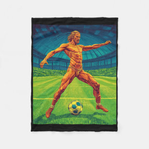 Soccer Granny Leopard Heart Granny Soccer Player  Fleece Blanket