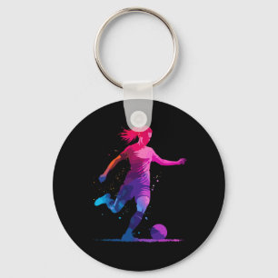 Soccer Graphic And Soccer, For Girls Women Soccer Key Ring