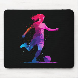 Soccer Graphic And Soccer, For Girls Women Soccer Mouse Pad