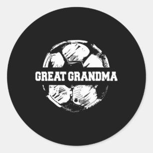 Soccer Great Grandma Soccer Ll Split Funny Soccer Classic Round Sticker