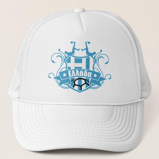 soccer GREECE Trucker Hat (Front)