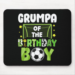 Soccer Grumpa Birthday Boy Party Soccer Family Mat Mouse Pad