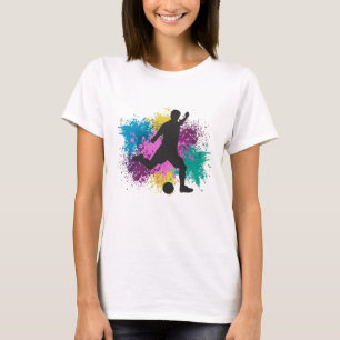 Soccer Grungy Colour Splashes T-Shirt