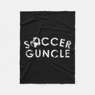 Soccer Guncle Cool Team Player Fan Gift T Shirt Fleece Blanket