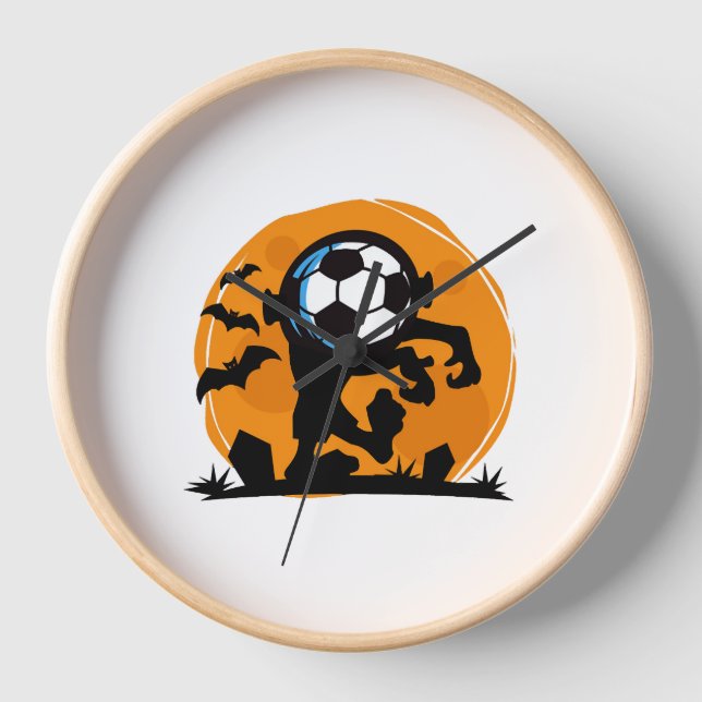 Soccer Halloween Night Clock (Front)