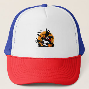 Soccer Halloween Night Trucker Hat
