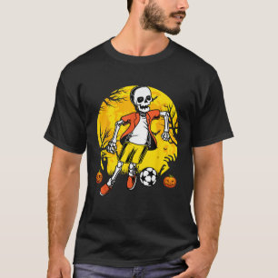 Soccer Halloween Skeleton Funny Football Halloween T-Shirt