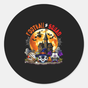 Soccer halloween squad three horror equipment classic round sticker