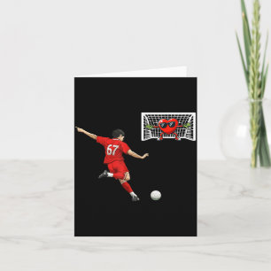 Soccer Heart Goalie 67 Funny Valentine Humour Foot Card