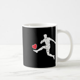 Soccer Heart Graphic Footll Player Striker Pionate Coffee Mug