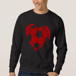 Soccer Heart Love Men Kids Girls Boys Valentines D Sweatshirt