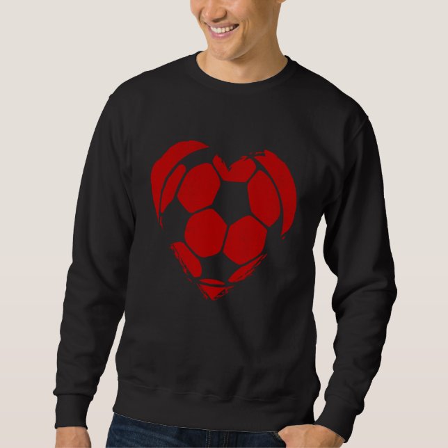 Soccer Heart Love Men Kids Girls Boys Valentines D Sweatshirt (Front)