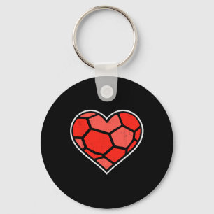 Soccer Heart Love Sport Valentines Day Men Women B Key Ring