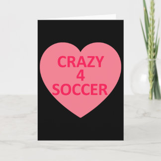 Soccer - Heart Love Valentines Day Personalised Ca Card