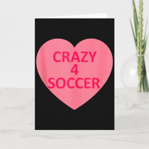 Soccer - Heart Love Valentines Day Personalised Ca Card