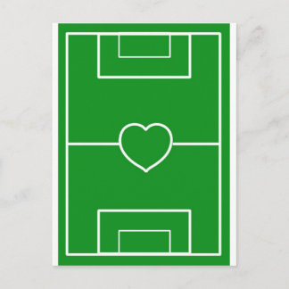 soccer,Heart Pitch.l love soccer Postcard