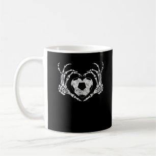 Soccer Heart Skeleton Hand Halloween Costume Coffee Mug
