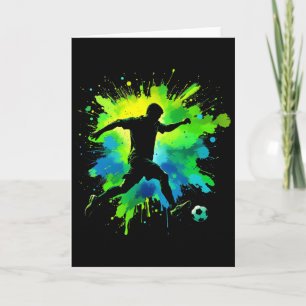 Soccer Heart Skeleton Hand Halloween Costume Men K Card