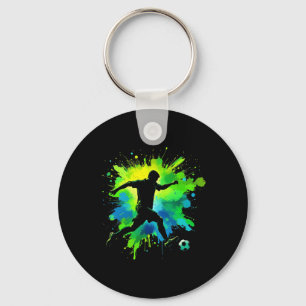 Soccer Heart Skeleton Hand Halloween Costume Men K Key Ring
