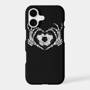 Soccer Heart Skeleton Hand Halloween Minimal