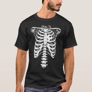 Soccer Heart Skeleton Rib Cage Halloween Love Socc T-Shirt