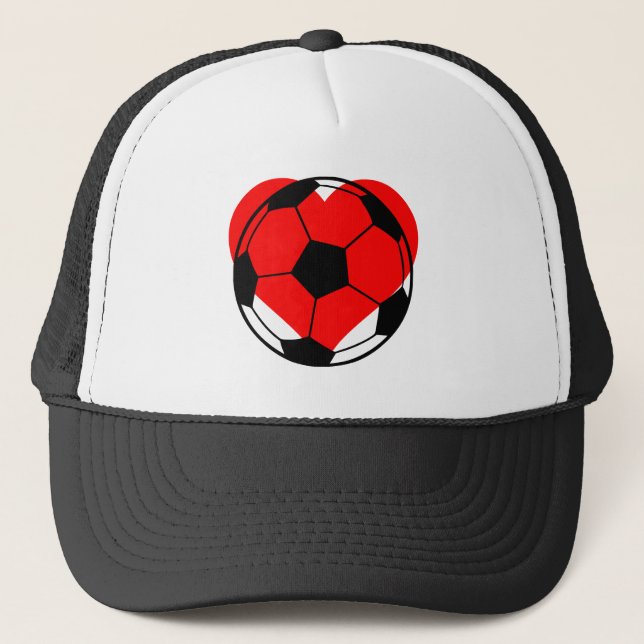 Soccer Heart Trucker Hat (Front)