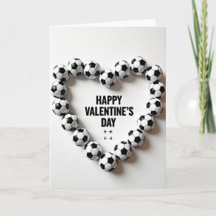 Soccer Heart Valentines Day Card