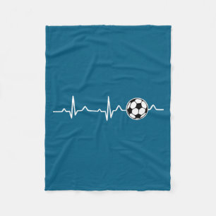 Soccer Heartbeat Football Tee Men,women Lover Foot Fleece Blanket