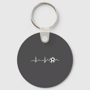 Soccer Heartbeat Football Tee Men,women Lover Foot Key Ring