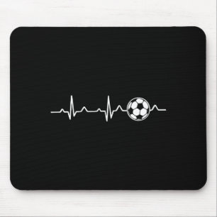Soccer Heartbeat Football Tee Men,women Lover Foot Mouse Pad